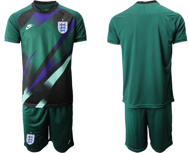 Men 2021 European Cup England green goalkeeper Soccer Jersey1